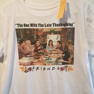 Friends Thanksgiving White Tee Short Sleeve Shirt